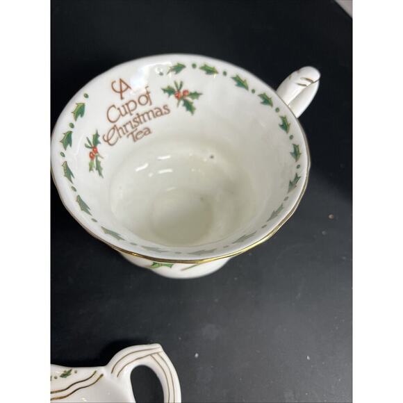Vintage 1992 Waldman House Teacup,Saucer & Tea Bag CUP OF CHRISTMAS TEA Tom Hegg - Picture 7 of 11
